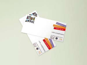 Compliment Slips DL go well with promotional letterheads